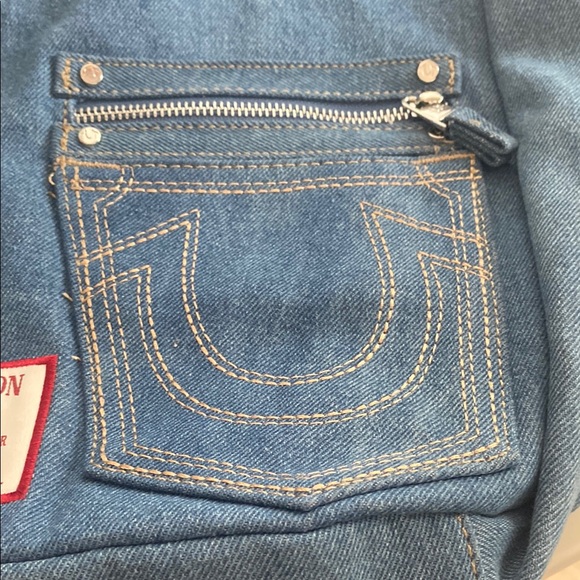 True Religion Blue Denim Tote with Slouchy Design - Picture 4 of 12